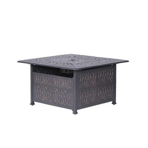 44 Inch Square Chat Dining Height Gas Fire Pit Table