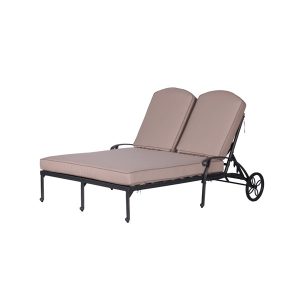 Double Chaise Lounger with Cushion