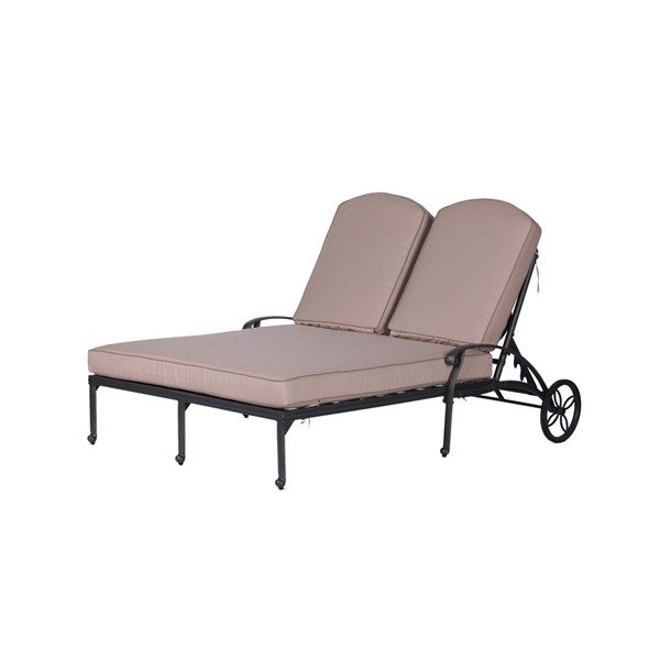 Double Chaise Lounger with Cushion