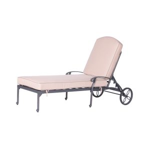 Single Chaise Lounger with Cushion