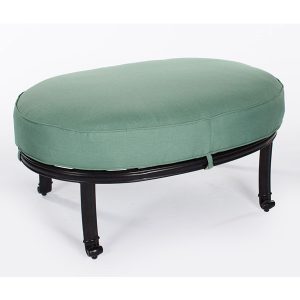 Oval Ottoman with Cushion