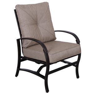 Dining Rocking Chair with Back and Seat Cushion