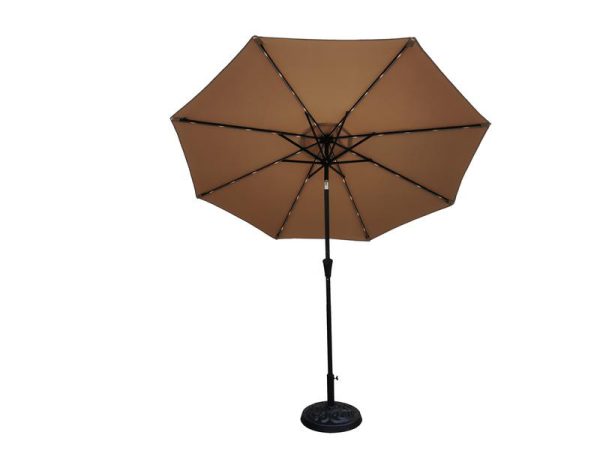9 Feet LED Umbrella W 42L Round Base
