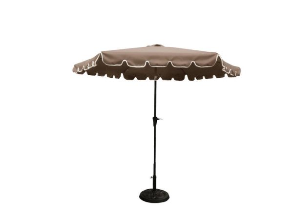 9 Feet Scalloped Umbrella W 35L Round Base