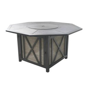 Denison Round Top Gas Firepit Table Top