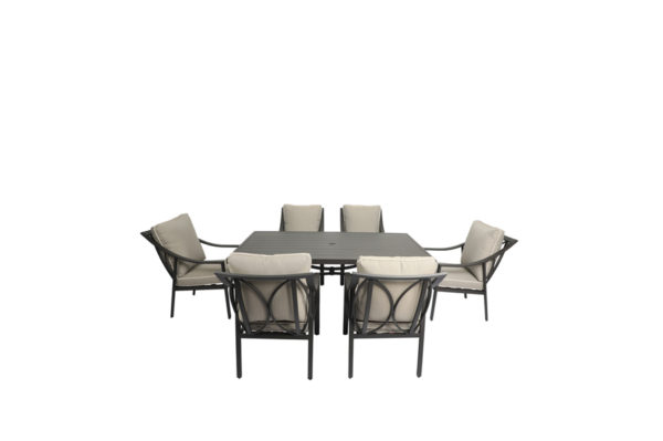 Genoa 7 Piece Dining With Arm Chairs